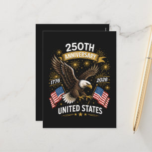 250. Jubiläum Weißkopfseeadler-Feier Feiertagspostkarte