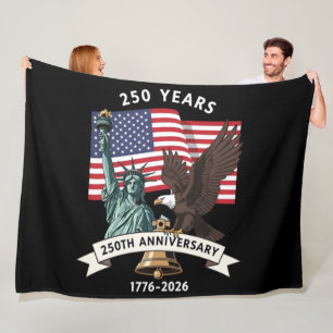 250. Jubiläums Statue of Liberty Adler Flagge Fleecedecke