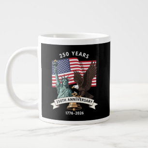 250. Jubiläums Statue of Liberty Adler Flagge Jumbo-Tasse
