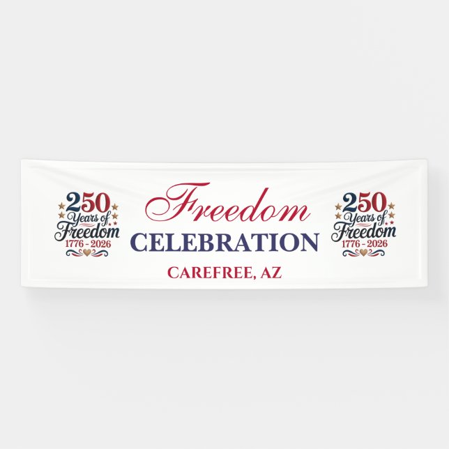 250. Jubiläumsfreiheitsparty Banner (Horizontal)