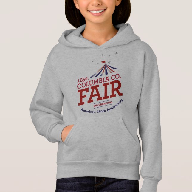 250 Kids Weiß/Grau Kapuzenpullover Hoodie (Vorderseite)
