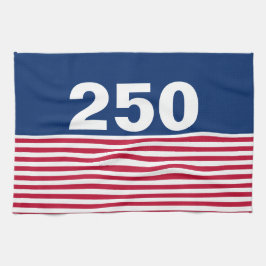 250 Red White and Blue USA Anniversary Geschirrtuch