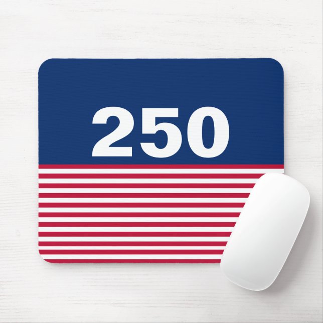 250 Red White and Blue USA Anniversary Mousepad (Mit Mouse)