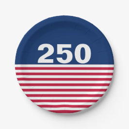 250 Red White and Blue USA Anniversary Pappteller