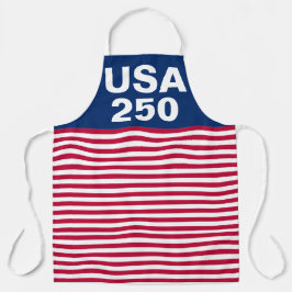 250 Red White and Blue USA Anniversary Schürze
