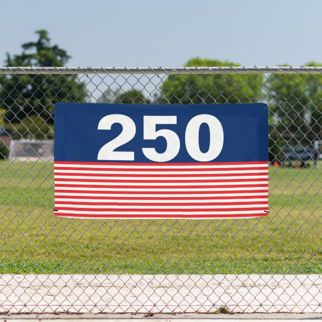 250 Rot Weiß Blau USA-Jubiläum Banner (Insitu)