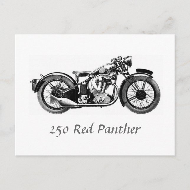 250 Roter Panther Postkarte (Vorderseite)
