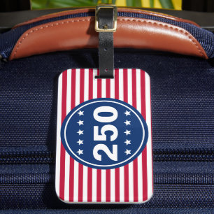 250 Sterne und Streifen Rot Weiß und Blau Patrioti Gepäckanhänger