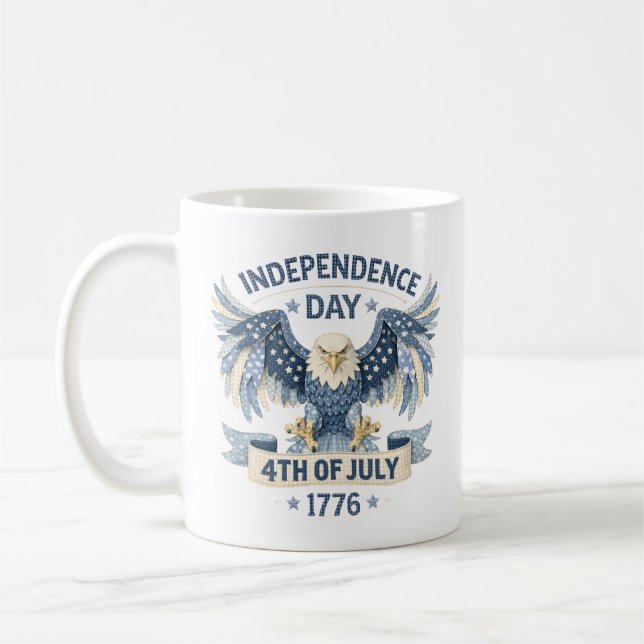 250. Unabhängigkeitstag 1776 Kaffeetasse (Links)