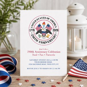 250. Unabhängigkeitstag - Patriotische Party Einladung