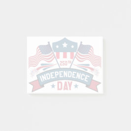 250. Unabhängigkeitstag USA-Flaggen & Feuerwerk Post-it Klebezettel
