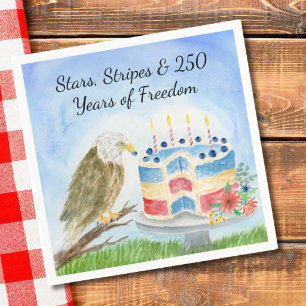 250. Unabhängigkeitstag Weißkopfseeadler Serviette