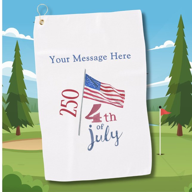 250. US-Jahrestag 4. Juli  Golfhandtuch (Von Creator hochgeladen)