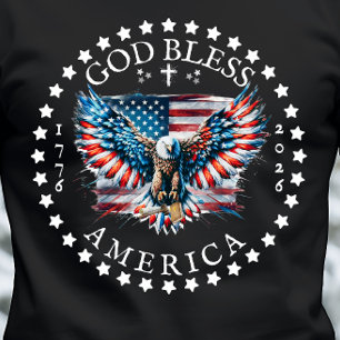 250. US-Jubiläum Männer Gott segne Amerika Tri-Blend Shirt