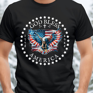 250. US-Jubiläum Männer Gott segne Amerika Tri-Blend Shirt