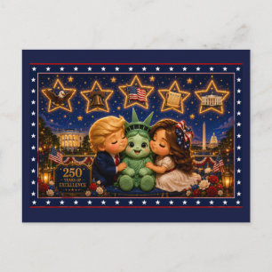 250 USA-Feier Semiquincentennial 1776 Postkarte