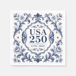 250 USA Floral Papierplatte Serviette