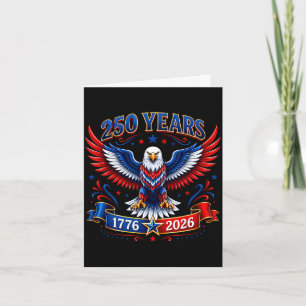 250 USA Jahre 1776 2026 Amerika Flagge Adler 250. Karte