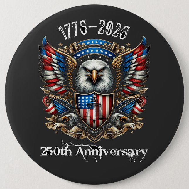 250. USA-Jubiläum 1776 2026 Button (Vorderseite)