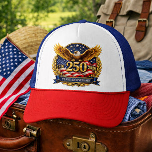 250. USA-Jubiläum-Adler-Emblem Truckerkappe