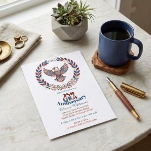 250. USA-Jubiläums-Stolz-Kranz Patriotischer Adler Einladung