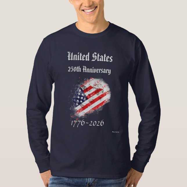 250. USA-Jubiläums-T-Shirt T-Shirt (Vorderseite)