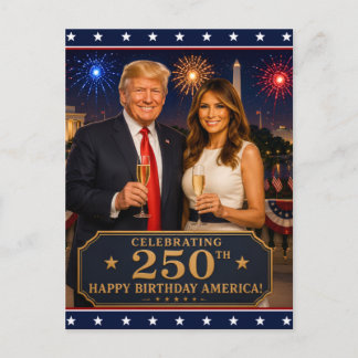 250 USA Trump Melania Semiquincentennial 1776 Postkarte