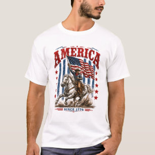 250. vaterländischer Jahrestag USA Pferd T-Shirt
