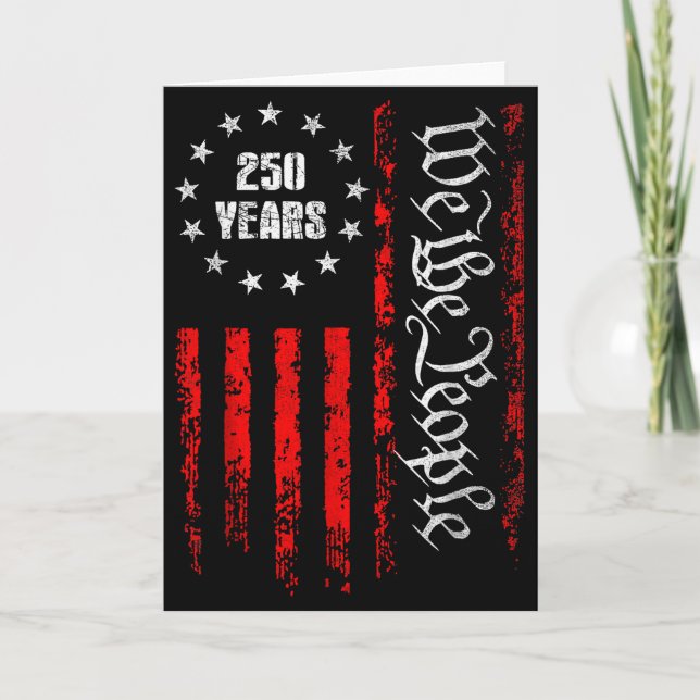 250 Years 1776-2026 250th Birthday Usa Patriotic 4 Karte (Vorderseite)