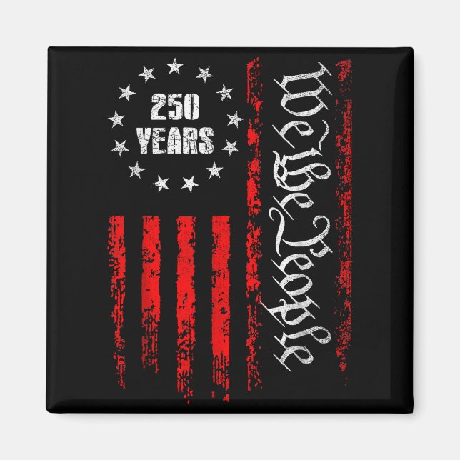 250 Years 1776-2026 250th Birthday Usa Patriotic 4 Magnet (Vorne)