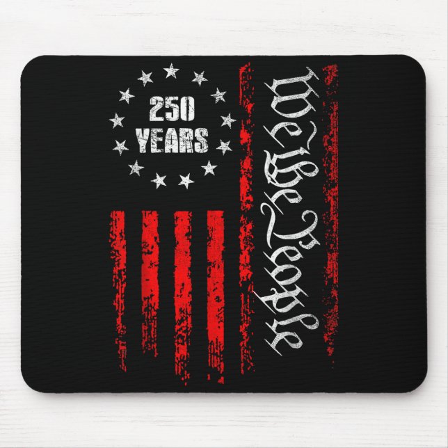 250 Years 1776-2026 250th Birthday Usa Patriotic 4 Mousepad (Vorne)