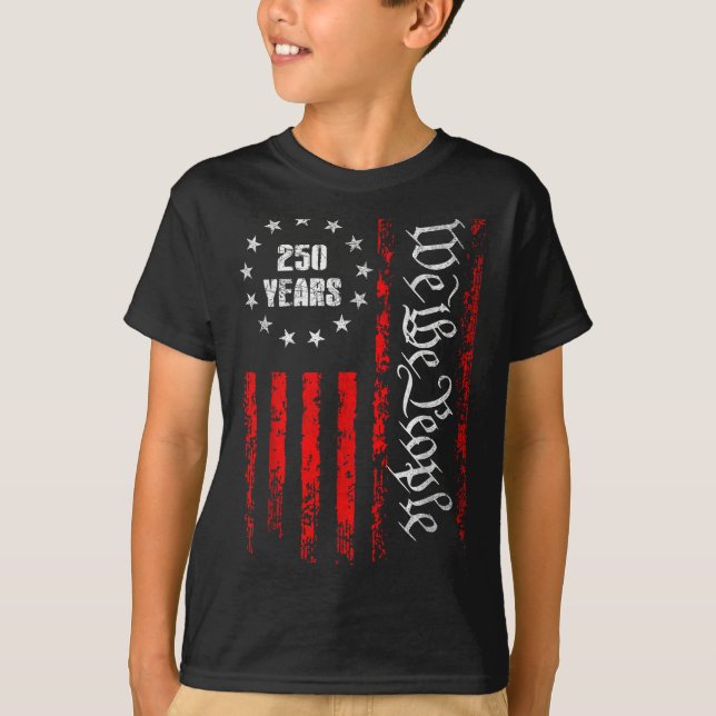 250 Years 1776-2026 250th Birthday Usa Patriotic 4 T-Shirt (Vorderseite)