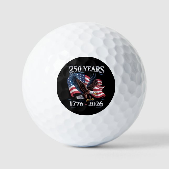 250 Years 4th Of July Eagle USA Flag 1776 2026 Golfball (Vorderseite)