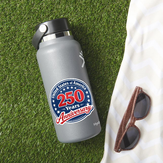 250 Years of American Independence Patriotic  Aufkleber (HydroFlask Insitu)
