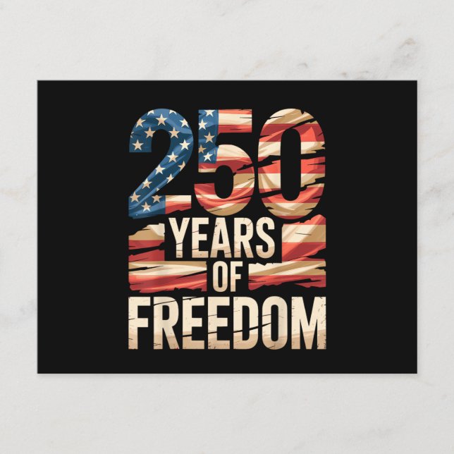 250 Years of Freedom Begleitkarte (Vorderseite)