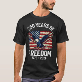 250 Years Of Freedom Vintage USA Eagle Flag T-Shirt