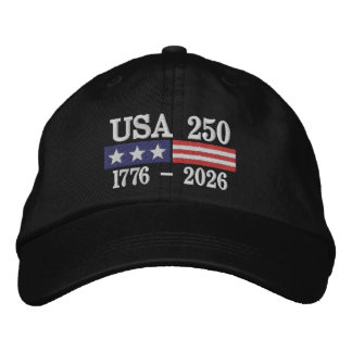 250 Years of Independence 4th of July Anniversary  Bestickte Baseballkappe