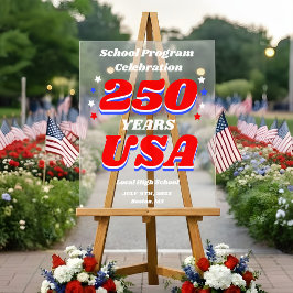 250 Years USA Educational Program Welcome Acrylschild