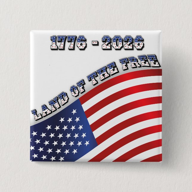 250 Years USA  Freedom 1776-2026 Patriotic Button (Vorderseite)