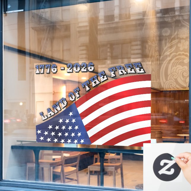 250 Years USA  Freedom 1776-2026 Patriotic Fensteraufkleber (Café-Fenster)