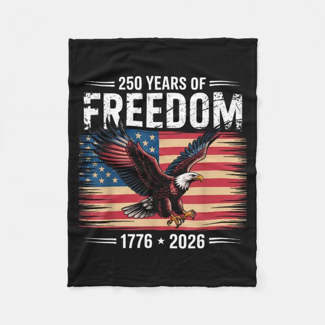 250th American Anniversary 2026 Years Of Freedom  Fleecedecke (Vorderseite)