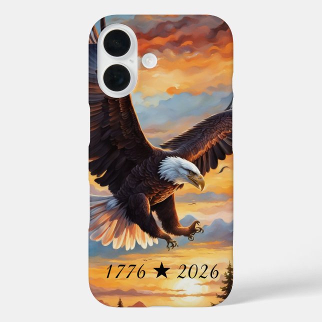 250th American Birthday Eagle iPhone / iPad case (Rückseite)