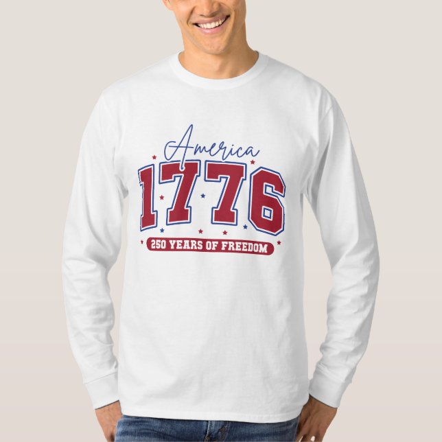 250th American Independence 1776–2026 Patriotic US T-Shirt (Vorderseite)