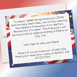 250th Anniversary America 4th of July Frame Note Mitteilungskarte