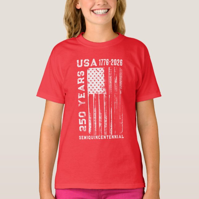 250Th Anniversary USA 4Th Of July T-Shirt (Vorderseite)