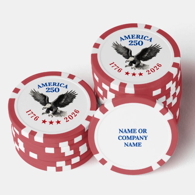250th Anniversary USA Bald Eagle  Pokerchips (Stapel)