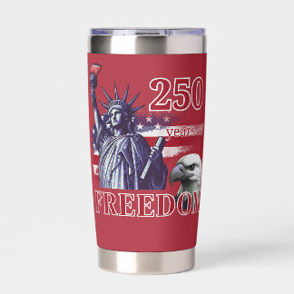 250th Anniversary USA Flag Liberty Eagle Freedom Thermobecher