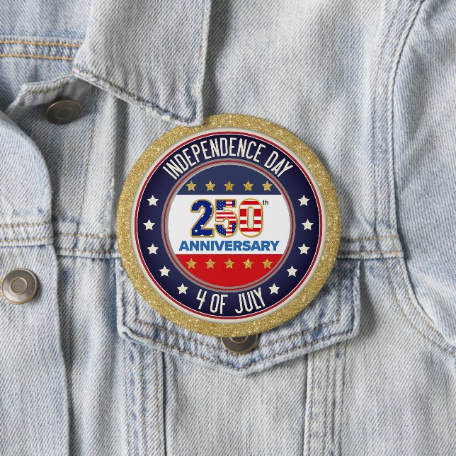250th Anniversary USA Patriotic  | 1776–2026 Button (Beispiel)
