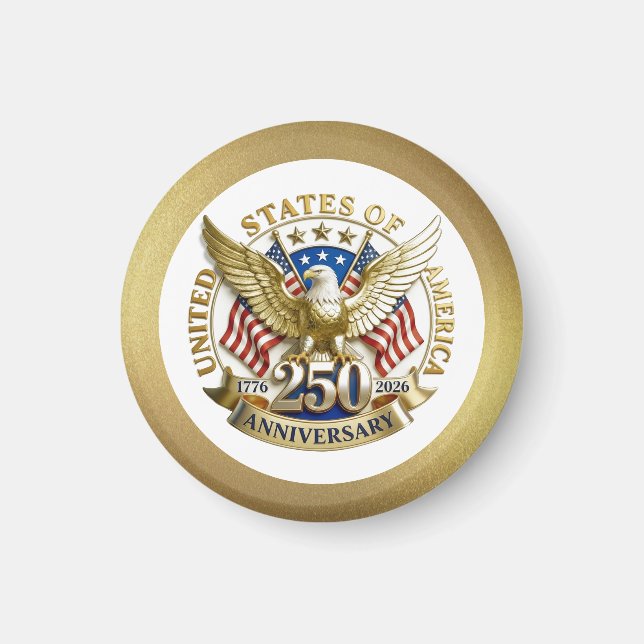 250th Anniversary USA Patriotic | 1776–2026 Magnet (Vorne)