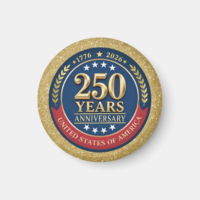 250th Anniversary USA Patriotic | 1776–2026 Magnet (Vorne)